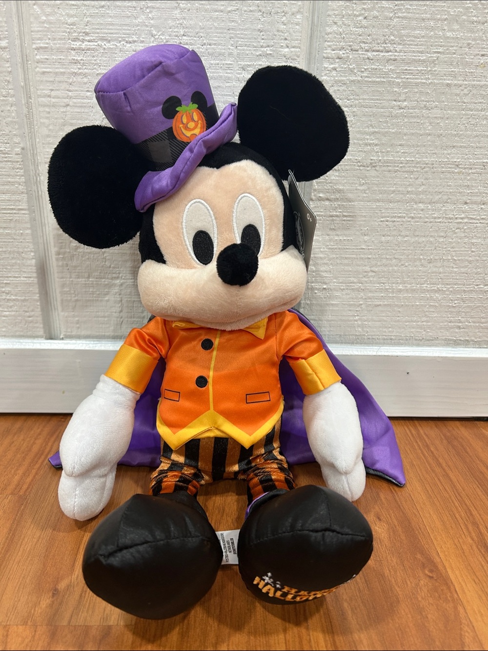 Disney Mickey Mouse Halloween Plush in Purple & Orange Costume